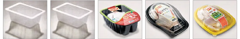 두부·연두부·치킨무·칼국수 용기 등 식품용기 다섯 종류