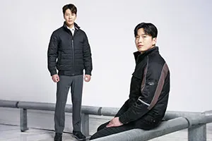 방한 점퍼를 착용한 모습