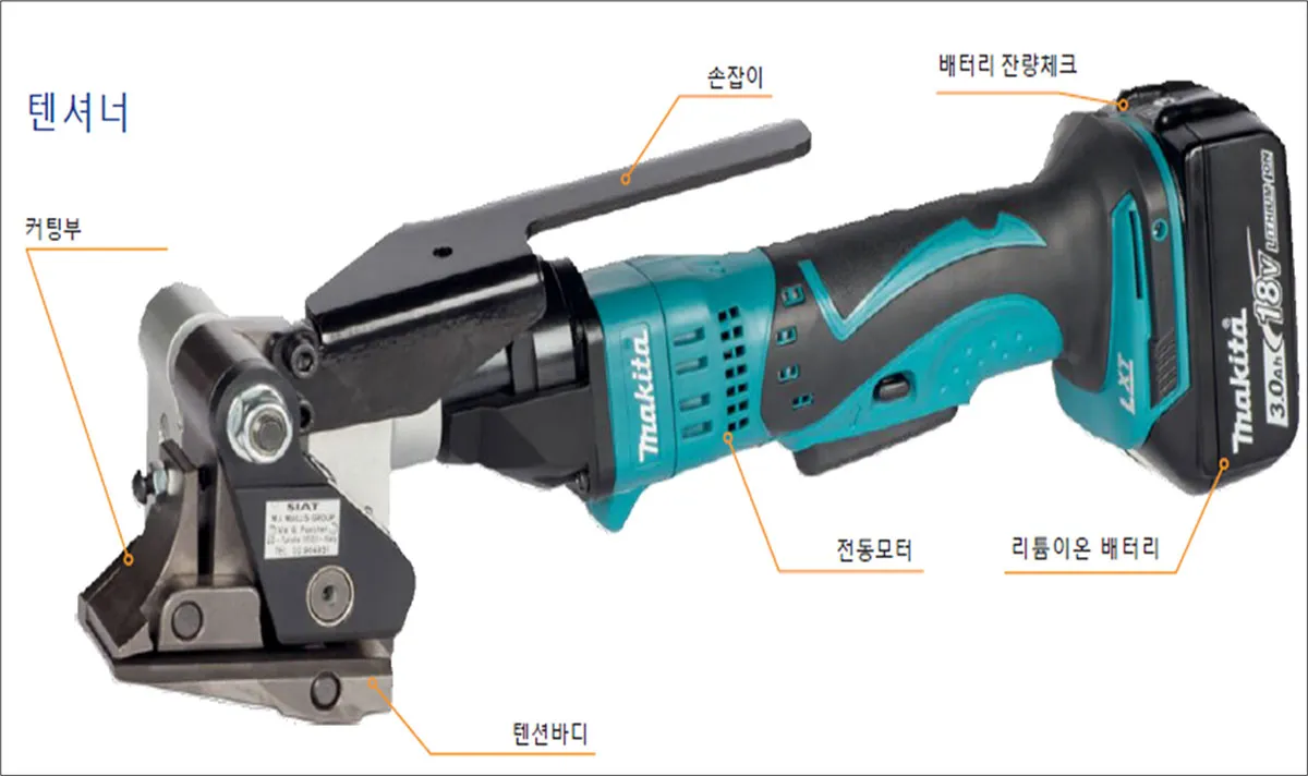 텐셔너 각부 명칭 도해