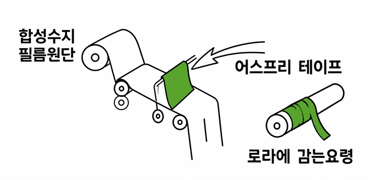 롤러에 감기